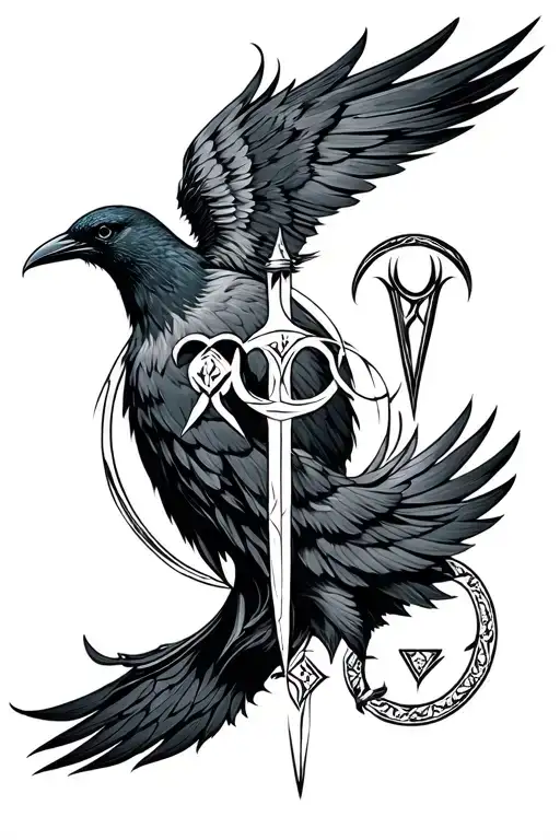 Hugin Et Munin Norse Runes Odyn Wyrd