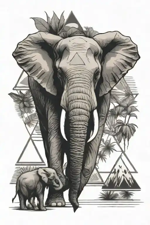 Elephant With Triangle