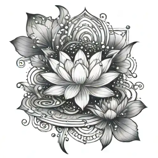 Universe Water Merging Lotus Reflection