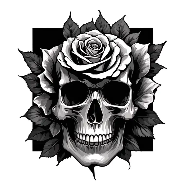 Skull And Rose