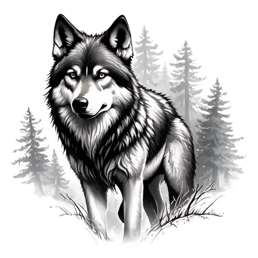 Wolf In The Forest