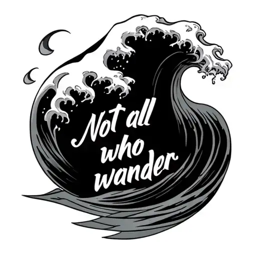 Wave And A Quote 'Not All Who Wander