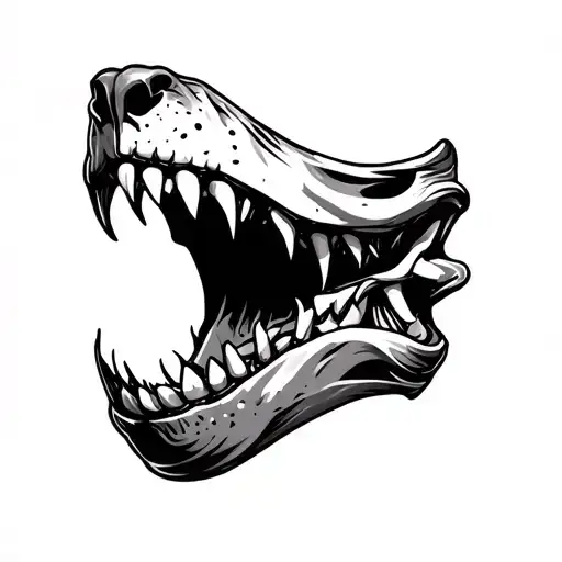 Animal Jaw On The Knee