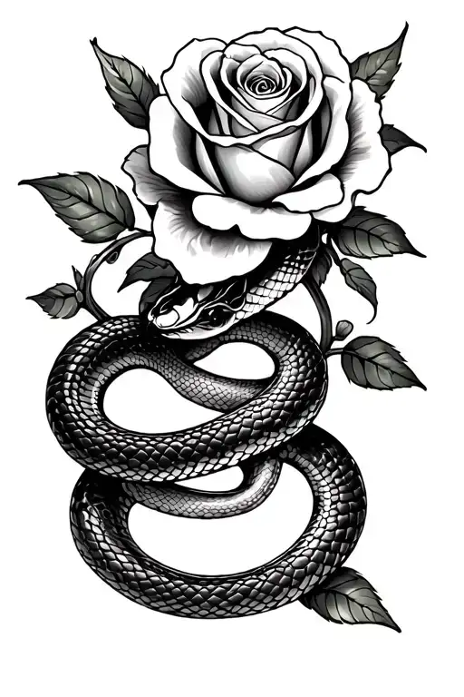 Snake And Roses