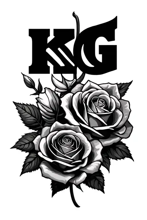 Kg With Roses Intertwined