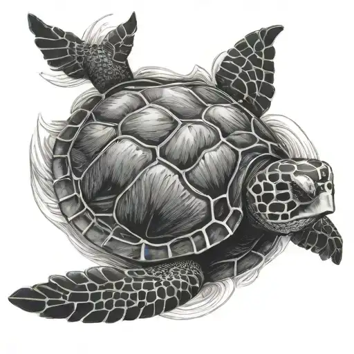 Sea Turtle Swimming Gracefully