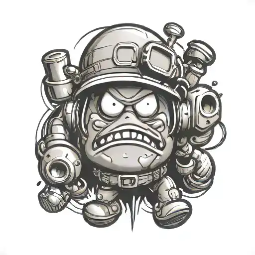 Bomb Squad Cartoon Character