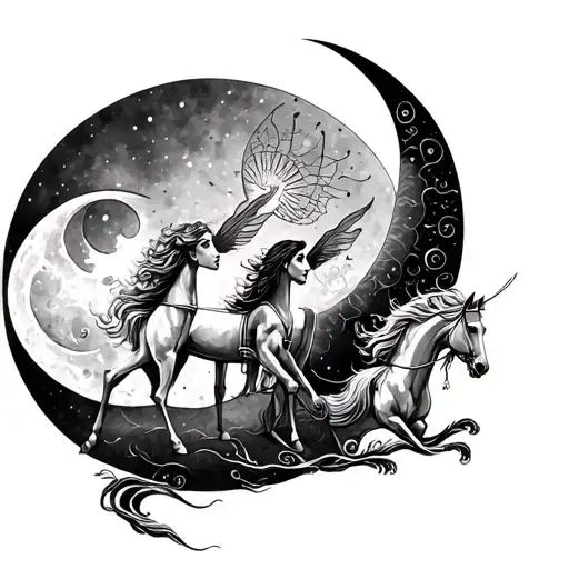 Chariot Sun And Moon Matching Couples