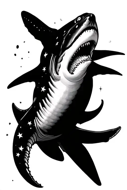 Whale Shark With Stars