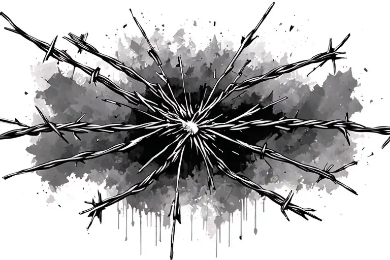 Broken Barbed Wire Without Backround