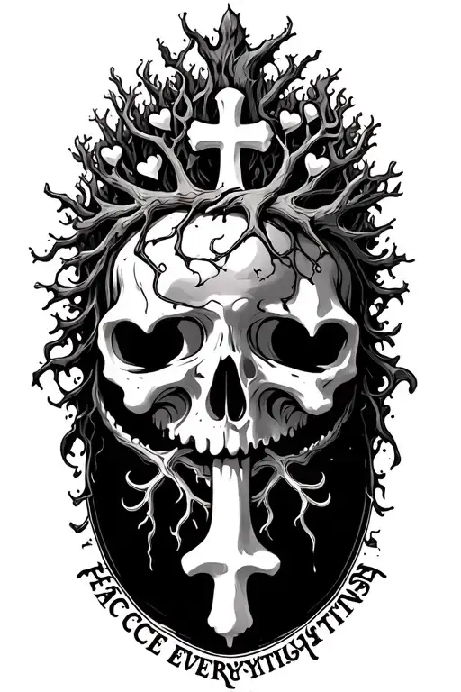 Poison Tree With Chrome Hearts Crosses And The Words Face Everything