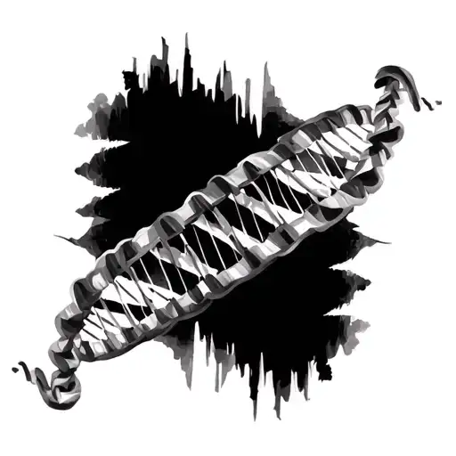 Sound Wave Over Dna Helix