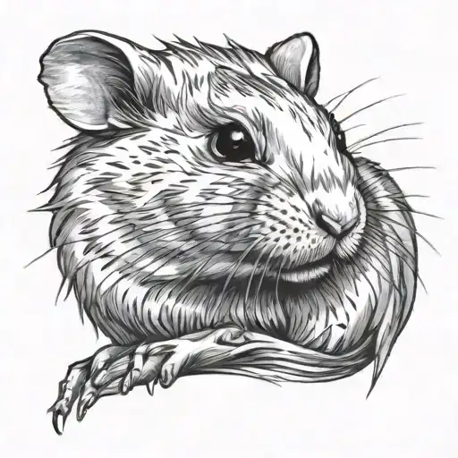 Brutal Hamster Portrait