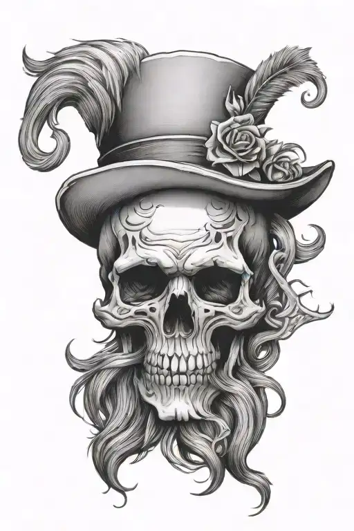 Bearded Skull Tattoo Designs