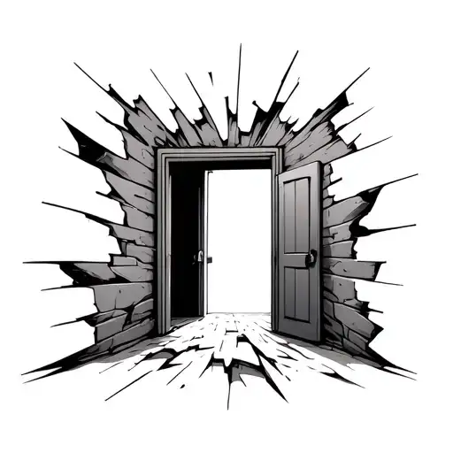 Inside A Dark Room The Door Cracks Open Allowing Light In