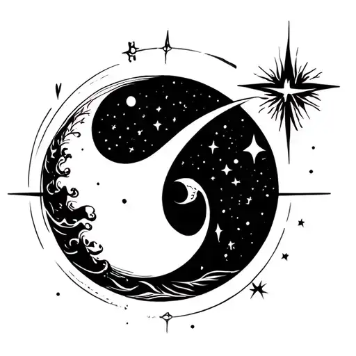 Sky Star And Venus Minimal