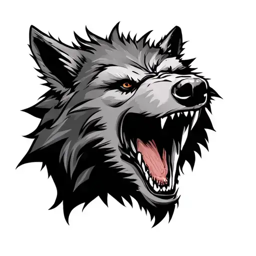 Simple Werewolf Head Scary