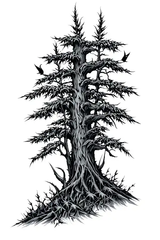 Woolgrass Viking Forest With Blackwork