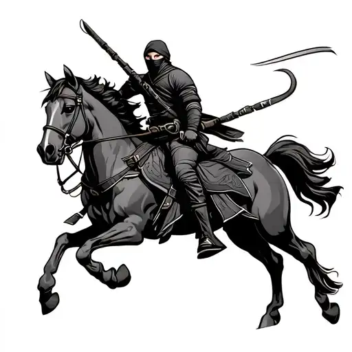 Ninja Warrior On A Horse