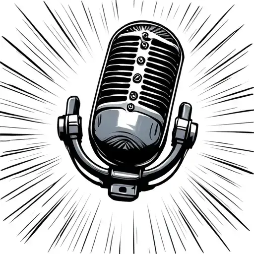 Microphone With Light Shining Out Of It In All Directions