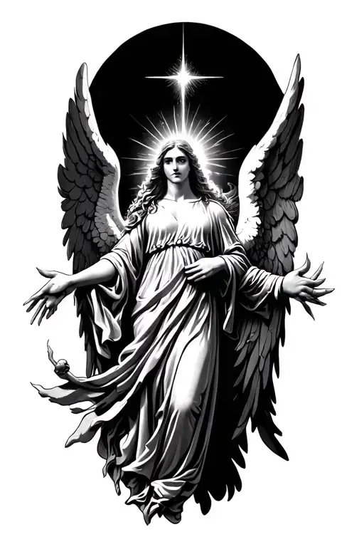 Biblically Accuare Angel Sleeve Tattoo Featuring Elements Of Rebirth And Strength