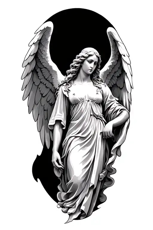 Biblically Accuare Angel Half Sleeve