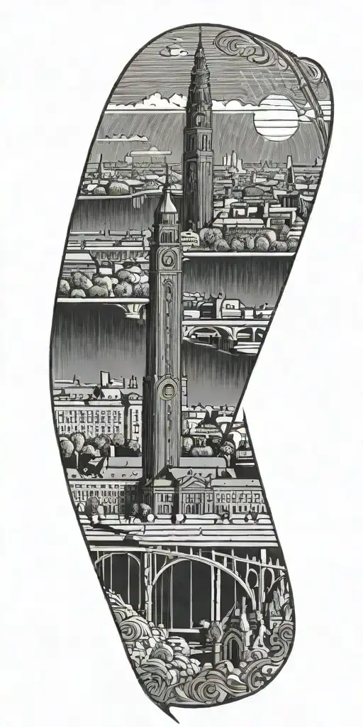 Stockholm City Hall With Focus On The Tower And Also Stockholm Stadium