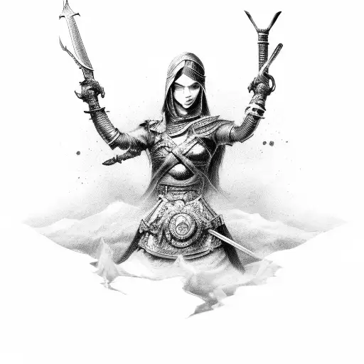 Postapocaliptic Worrior With Sword