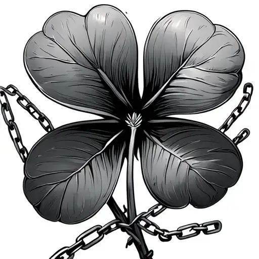 Clover With Broken Chain For Stem