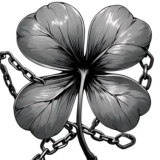 Clover With Broken Chain For Stem
