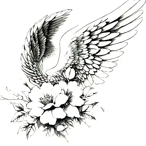 Gardnia Flowers Angel Wings