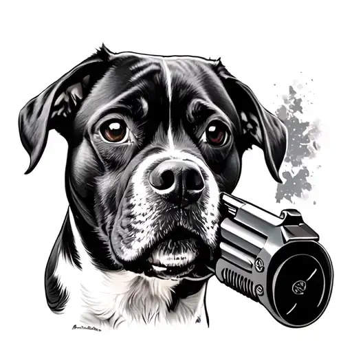 Dog With Gun