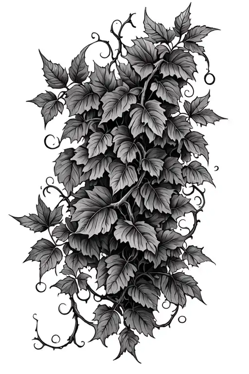 Detailed Poinson Ivy Vine Spine