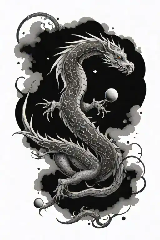 Calm Dragon In The Sky Constellation Scorpio Peace