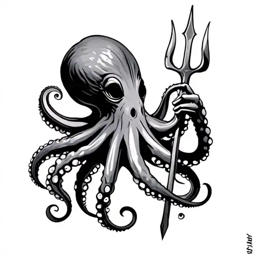 Octopus Holding Trident