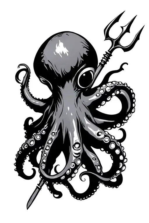 Octopus Holding Trident