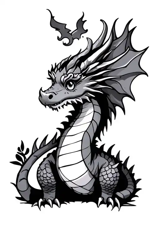 Cute Dragon And Forrest