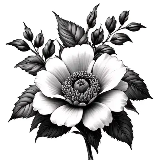 June Birth Flower With N