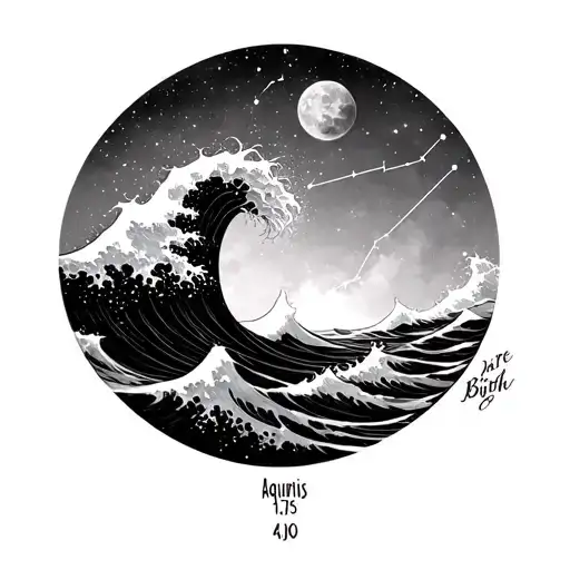 Aquarius Constellation Date Of Birth Waves Crashing