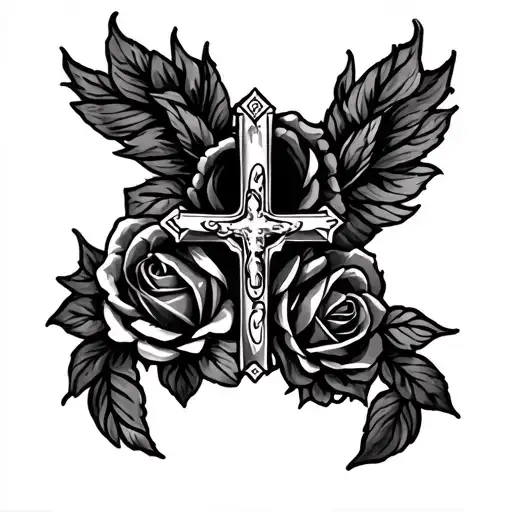 Jmj And Rosary Intertwined