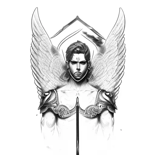 Male Guardian Angel With Sword