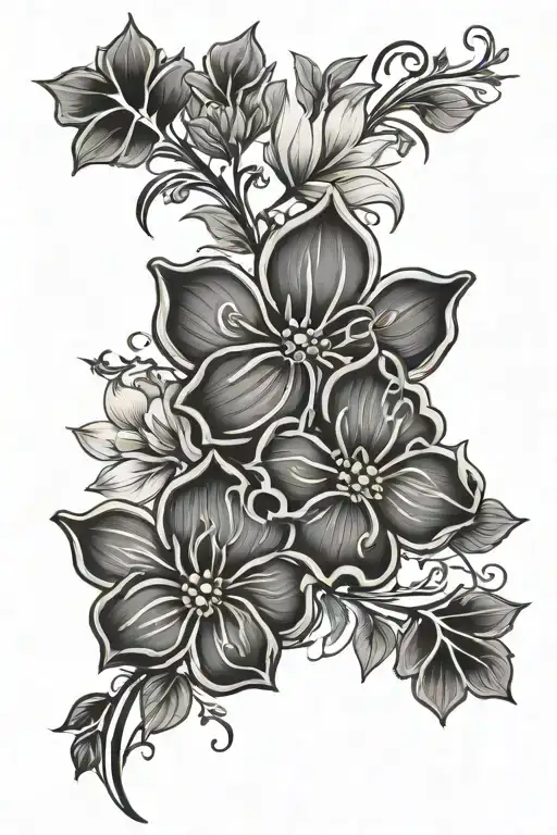 Floral Paw Prints Arranged