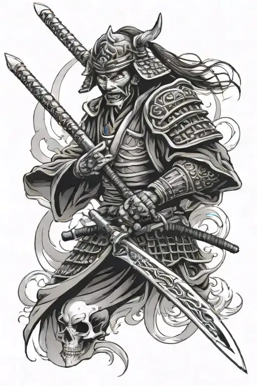 Samurai And Skull