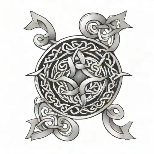 A Celtic Knotwork Design Incorporating Elements Of Divorce Healing And Strength