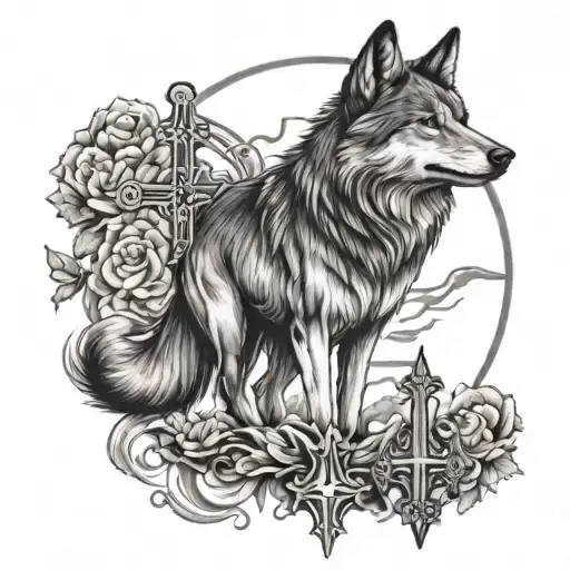 Cross And Wolf