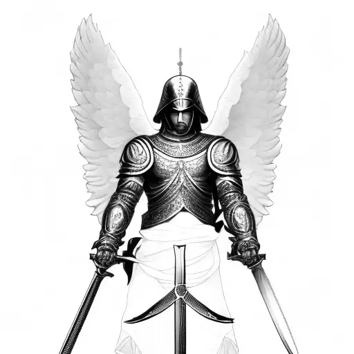 Male Guardian Angel With Sword