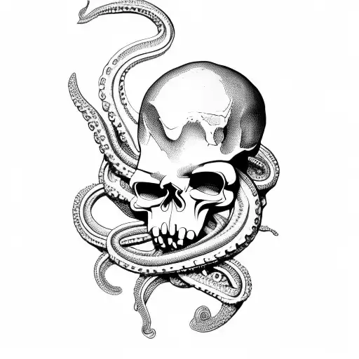 Skull And Octapus