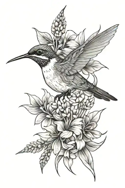 Geranium Wheat Barley Hummingbird