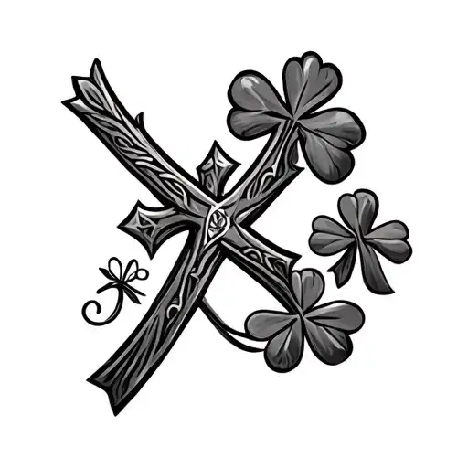 Crosses And 4 Leaf Clovers '