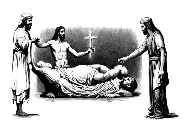 Jew And Muslim High Fiving While Urinating On Christian Corpse